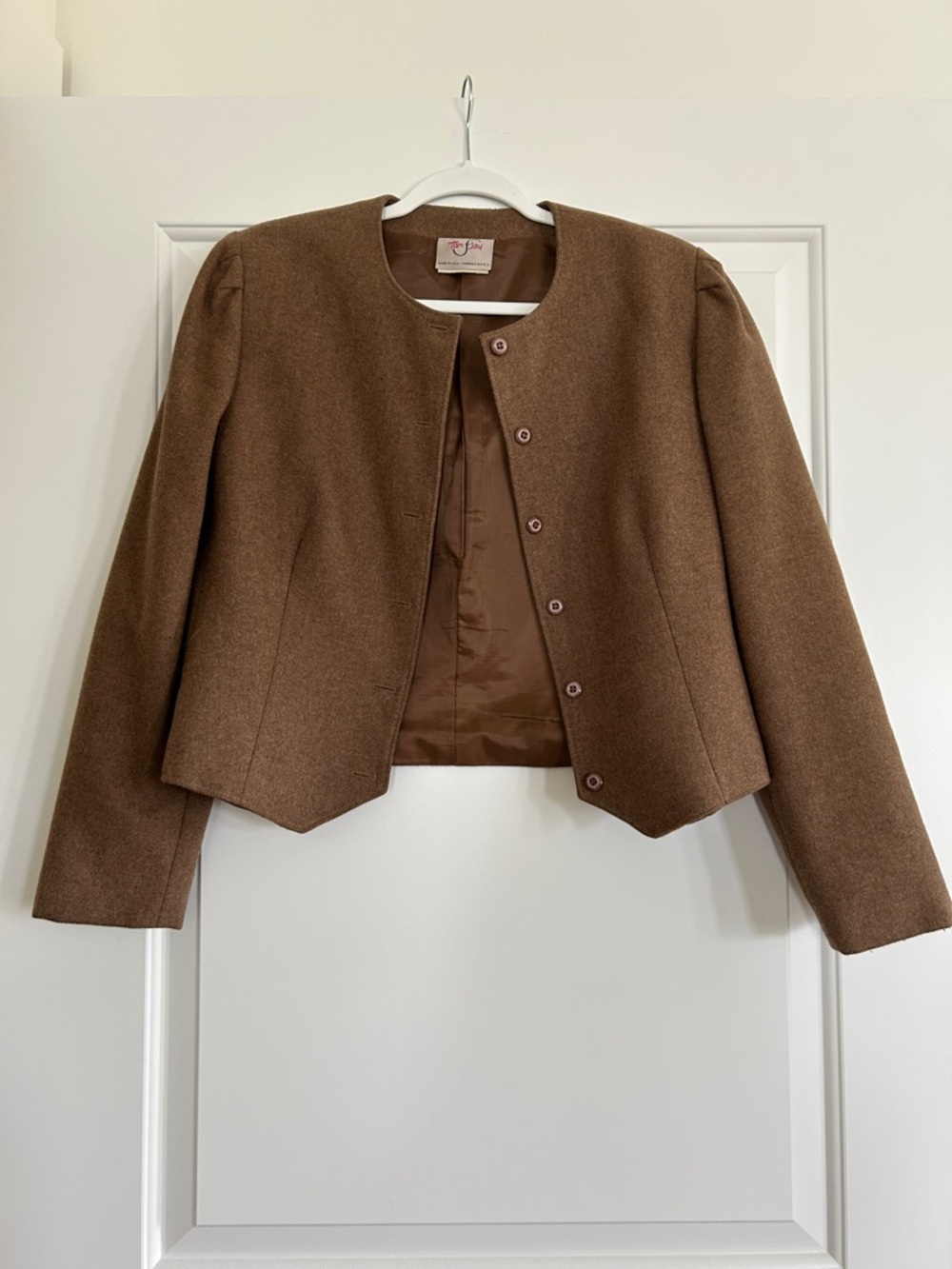 Vintage Wool Blazer in Fawn